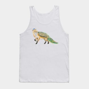 Fox Peacock Watercolor Tank Top